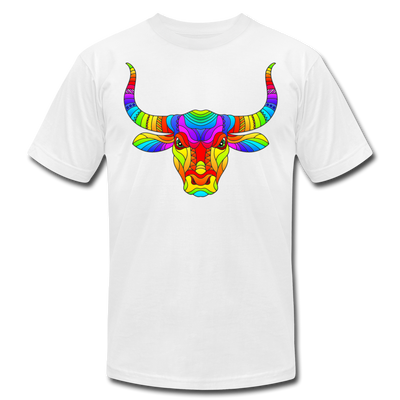 Colorful Bull Head T-Shirt - white