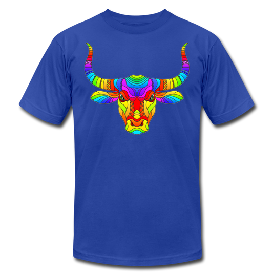 Colorful Bull Head T-Shirt - royal blue