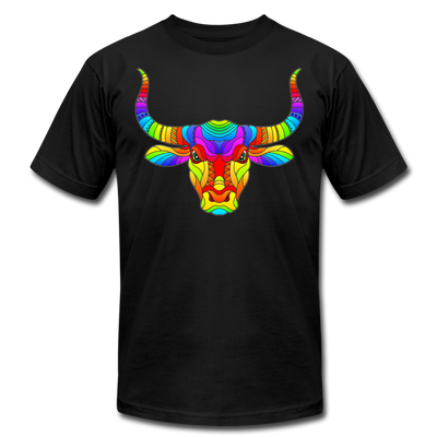 Colorful Bull Head T-Shirt - black