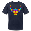 Colorful Bull Head T-Shirt - navy