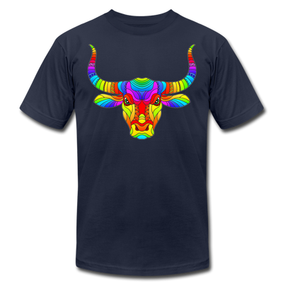 Colorful Bull Head T-Shirt - navy