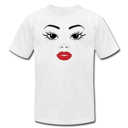 Female Face T-Shirt - white