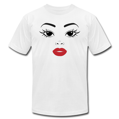 Female Face T-Shirt - white