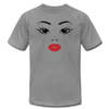 Female Face T-Shirt - slate