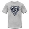 Guy & Girl Skulls T-Shirt - heather gray