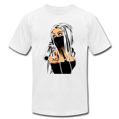 Girl with Gun T-Shirt - white