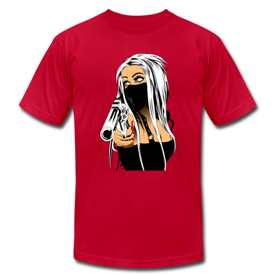 Girl with Gun T-Shirt - red