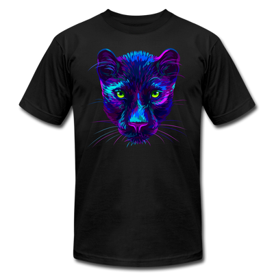 Purple Jungle Cat T-Shirt - black