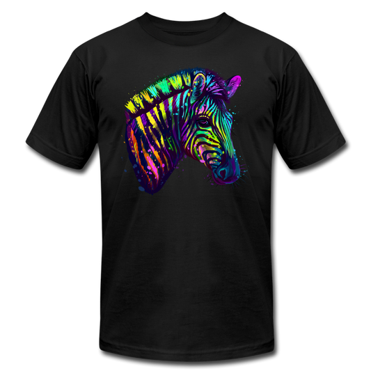 Colorful Zebra T-Shirt - black