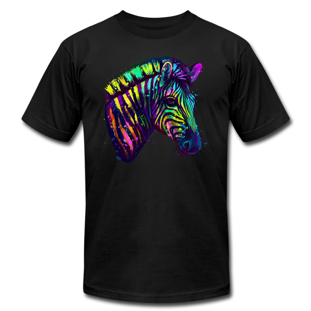 Colorful Zebra T-Shirt - black