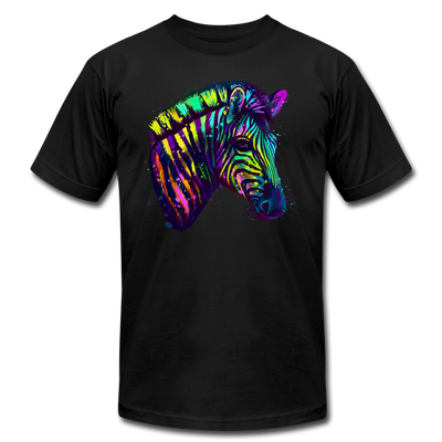 Colorful Zebra T-Shirt - black