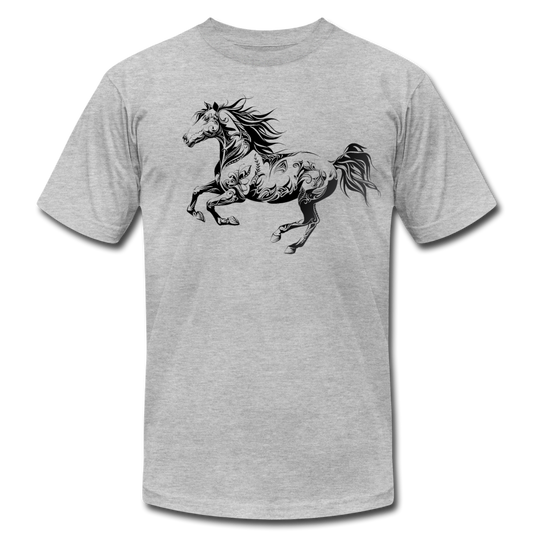 Tribal Maori Horse T-Shirt - heather gray