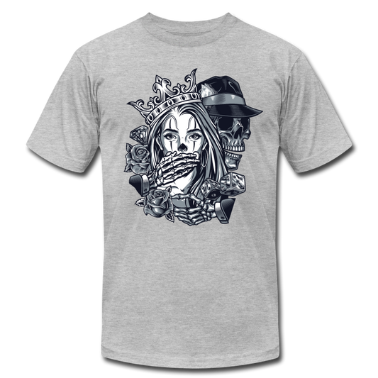 Silent Skull Crown T-Shirt - heather gray
