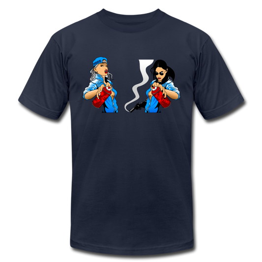 Girls Spray Painting T-Shirt - navy