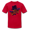 Fedora Skull with Guns T-Shirt - red