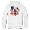 Abstract Fire Hydrant Fence Hoodie - white