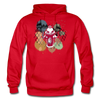 Abstract Fire Hydrant Fence Hoodie - red
