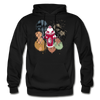 Abstract Fire Hydrant Fence Hoodie - black