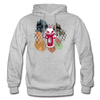 Abstract Fire Hydrant Fence Hoodie - heather gray