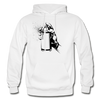 Black & White Spray Paint Can Hoodie - white