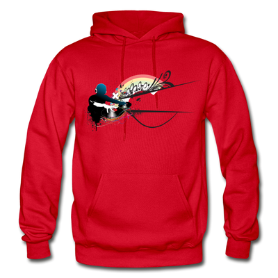 Abstract DJ Mixing Hoodie - red