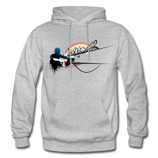 Abstract DJ Mixing Hoodie - heather gray
