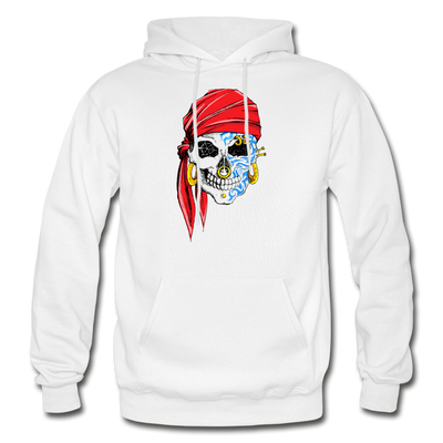 Pirate Skull Hoodie - white