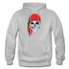 Pirate Skull Hoodie - heather gray