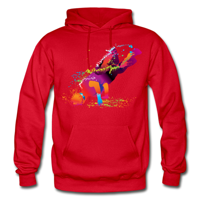 Abstract B-Boy Dancer Hoodie - red