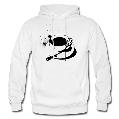 Black & White Cup of Coffee Hoodie - white