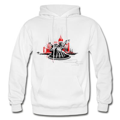 Abstract DJ Mixing Hoodie - white