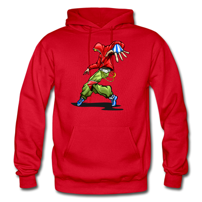 Hip Hop Dancer Cartoon Hoodie - red