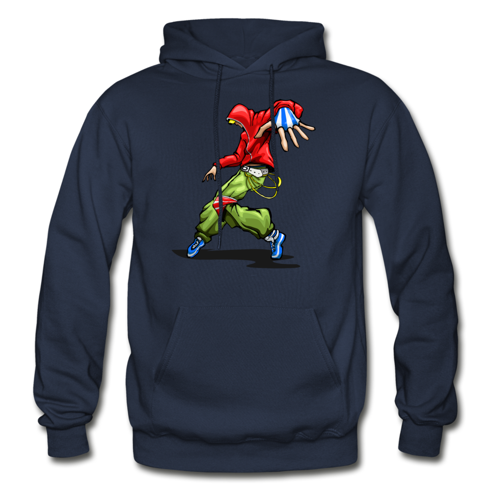 Hip Hop Dancer Cartoon Hoodie - navy