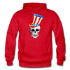 American Skull Hoodie - red