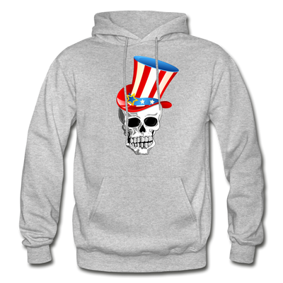 American Skull Hoodie - heather gray