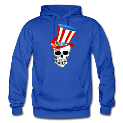 American Skull Hoodie - royal blue