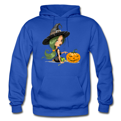 Halloween Witch Cartoon - royal blue
