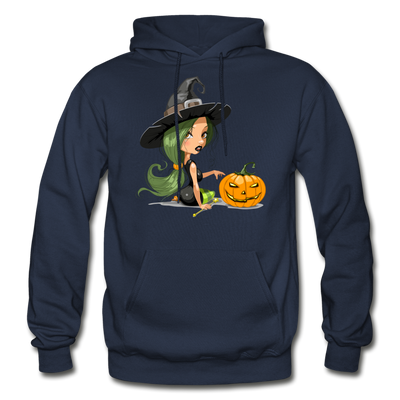 Halloween Witch Cartoon - navy