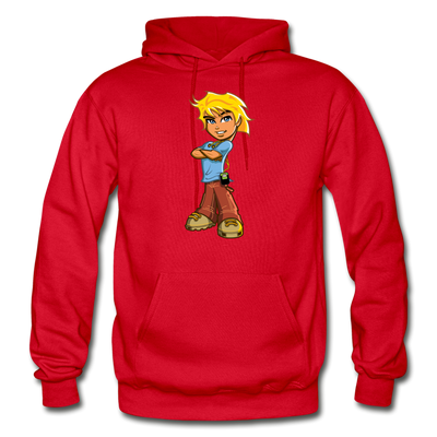 Cartoon Boy Hoodie - red