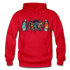 Graffiti Spray Paint Cans Hoodie - red