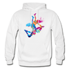 Colorful Abstract Dancer Hoodie - white