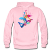 Colorful Abstract Dancer Hoodie - light pink