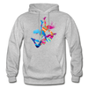 Colorful Abstract Dancer Hoodie - heather gray