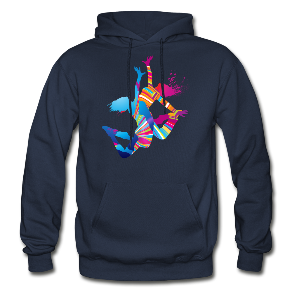 Colorful Abstract Dancer Hoodie - navy