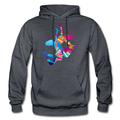 Colorful Abstract Dancer Hoodie - charcoal gray