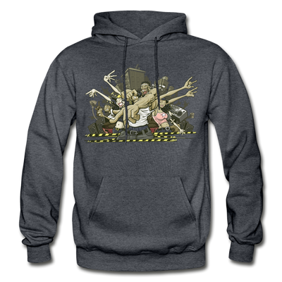 Party Cartoons Hoodie - charcoal gray