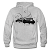 Black & White Turntable and Mixer Hoodie - heather gray