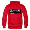 Abstract Gangster Shooting Hoodie - red