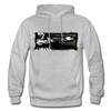 Abstract Gangster Shooting Hoodie - heather gray