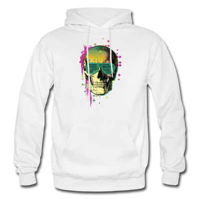 Abstract Skull Hoodie - white
